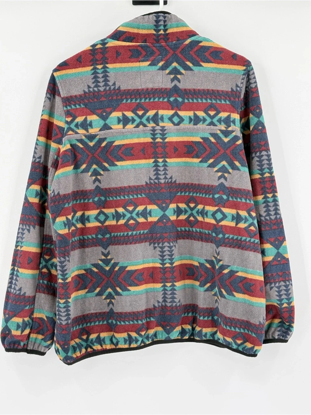 KAVU Cavanaugh 1/4 Snap Fleece Pullover Southwestern Aztec Agate Mens XL